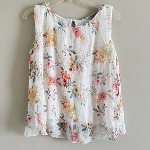 Tendenze Women’s Large Blouse 100% Silk Floral Made In Italy Romantic Flowy Top
